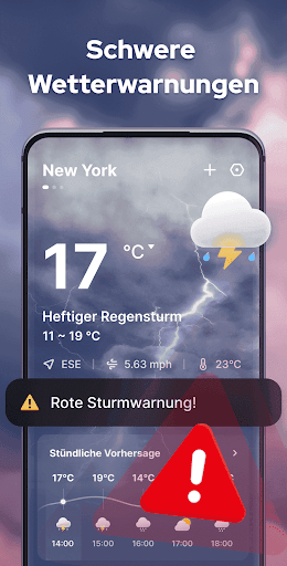 Wettervorhersage mit Radar Screenshot
