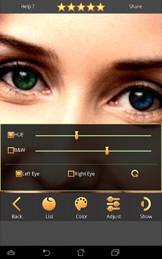 Captura de pantalla de FoxEyes - Change Eye Color