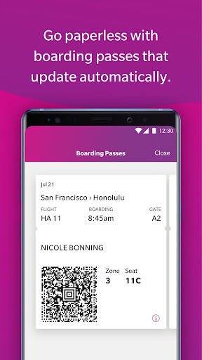 Captura de pantalla de Hawaiian Airlines