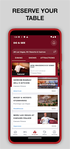 Caesars Rewards Resort Offers screenshot