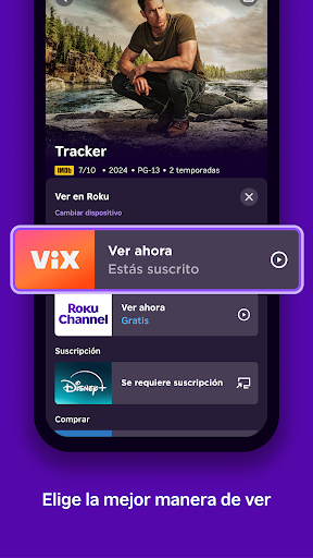 Captura de pantalla de Roku