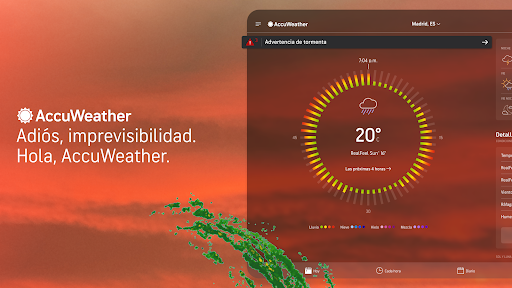 Captura de pantalla de AccuWeather: clima diario