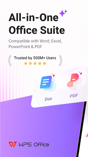 Captura de pantalla de WPS Office: PDF, Word, Excel