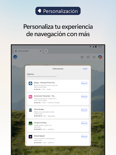 Captura de pantalla de Microsoft Edge:navegador de IA