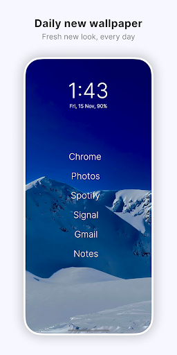 Captura de pantalla de Olauncher. Minimal AF Launcher
