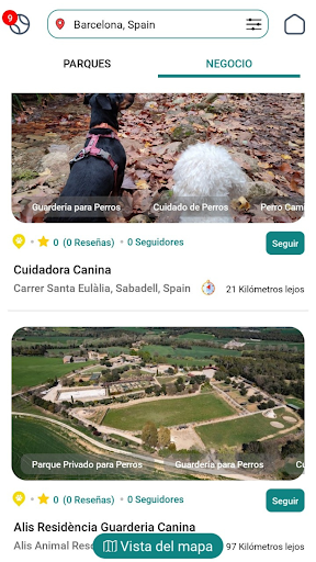 Captura de pantalla de DogPack: Parques, perros y más