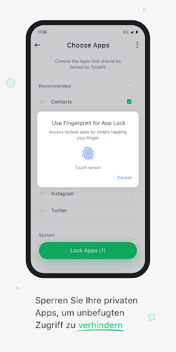 TotalAV Mobile Sicherheit Screenshot