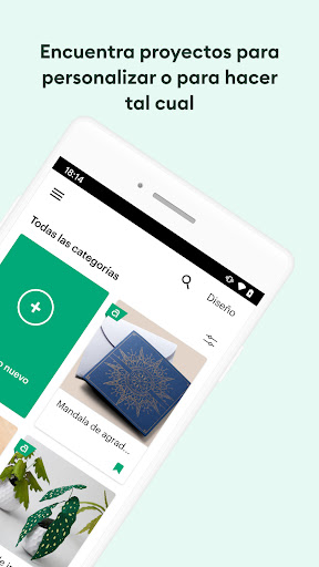 Captura de pantalla de Design Space: DIY con Cricut