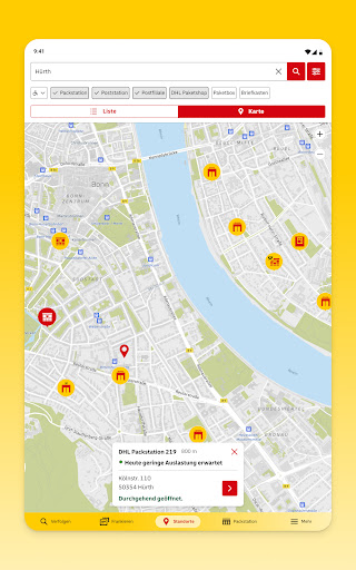 Post & DHL Screenshot