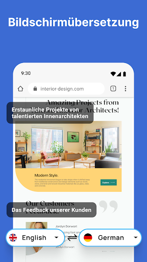 Bildschirmübersetzung Screenshot