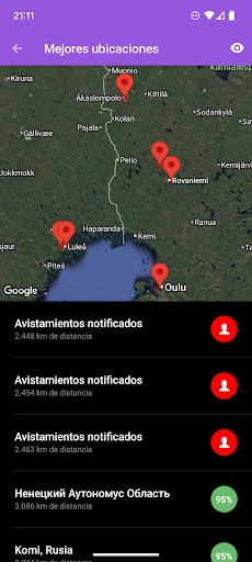 Captura de pantalla de My Aurora Forecast Pro