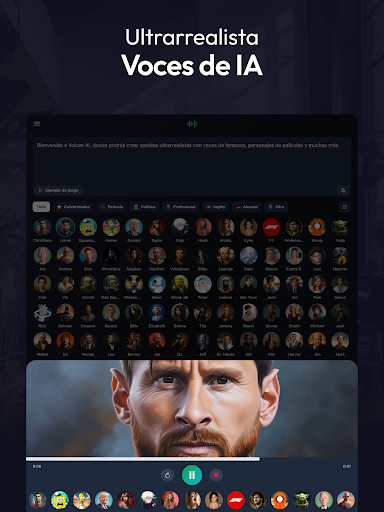 Captura de pantalla de Voices AI: Cambiador de Voz