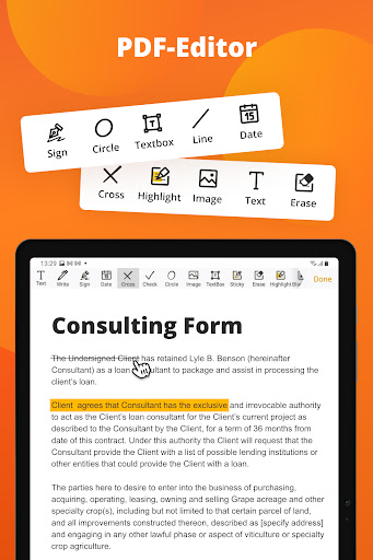 pdfFiller: PDF-Editor Screenshot