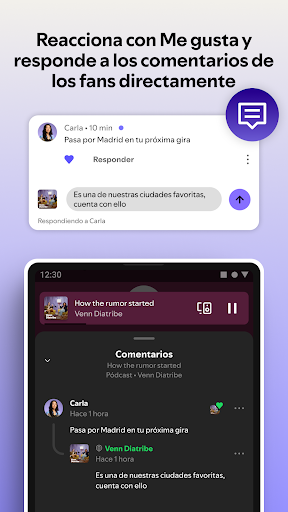 Captura de pantalla de Spotify for Creators