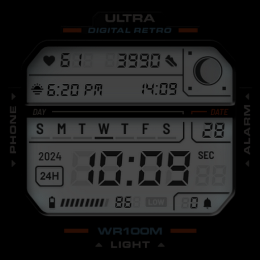 Captura de pantalla de ULTRA Digital Retro watch face