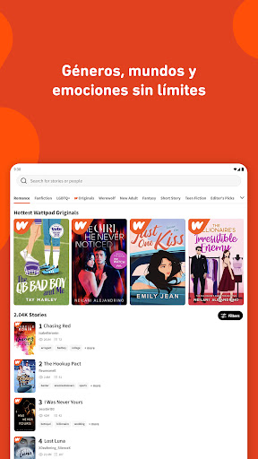 Captura de pantalla de Wattpad - Lee y Escribe