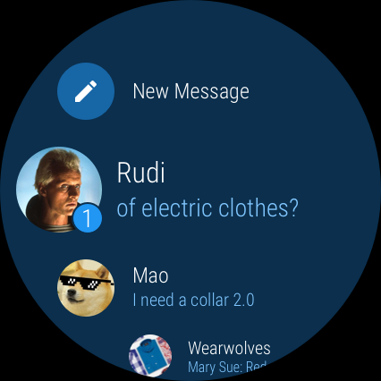 Captura de pantalla de Telegram