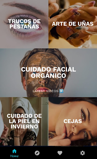 Captura de pantalla de cuidado piel y cuidado cara