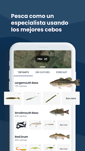 Captura de pantalla de Fishbrain Pronósticos de pesca
