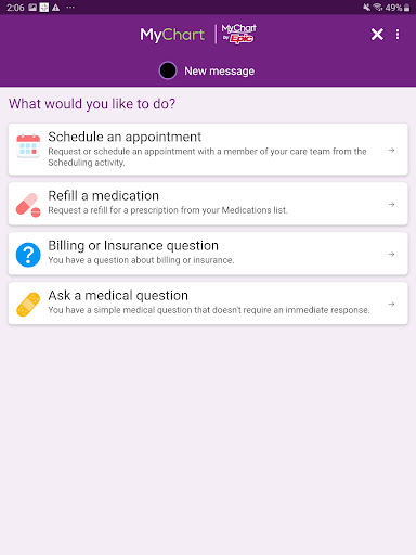 Captura de pantalla de Trinity Health MyChart