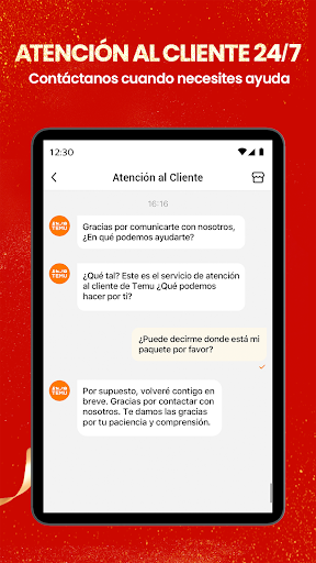 Captura de pantalla de Temu: compra como millonario