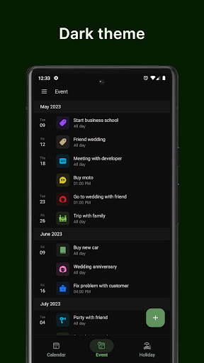 Holiday Calendar screenshot
