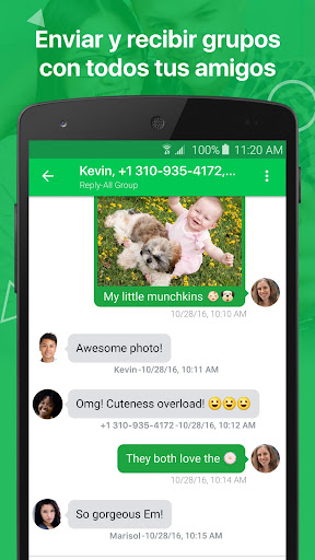 Captura de pantalla de textPlus: Mensajes y Llamadas