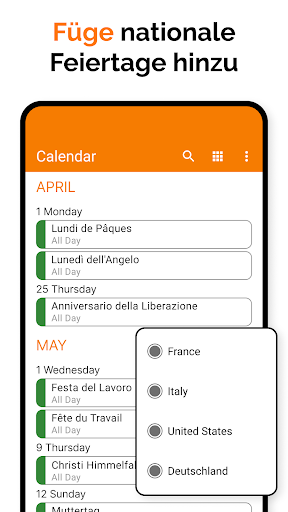 Schlichter Kalender Screenshot