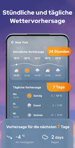 Wettervorhersage mit Radar Screenshot