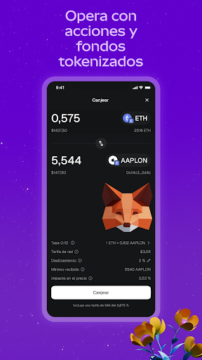 Captura de pantalla de MetaMask - Billetera de cripto