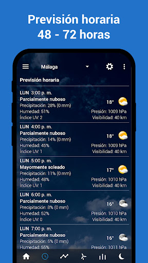 Captura de pantalla de Reloj y clima transparente