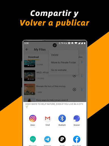 Captura de pantalla de Descargador de video privado