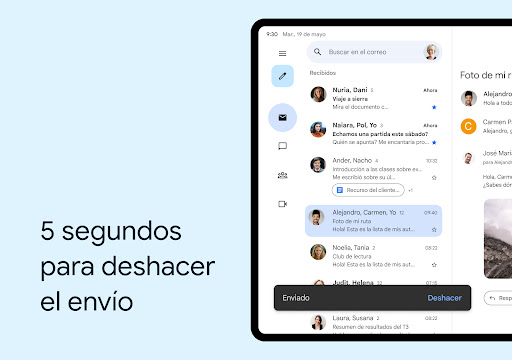 Captura de pantalla de Gmail