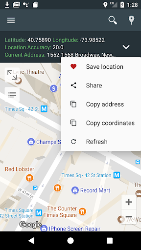 Captura de pantalla de Mi ubicación: mapas GPS