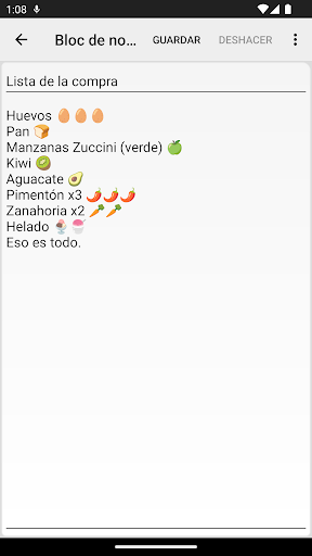 Captura de pantalla de Bloc de notas - notas simples