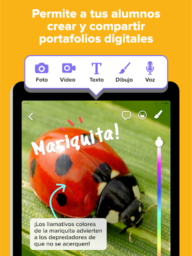Captura de pantalla de ClassDojo: Aula y casa