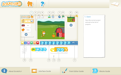 Captura de pantalla de ScratchJr