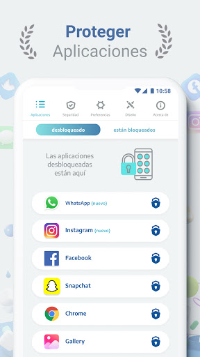 Captura de pantalla de AppLock - Bloqueo Aplicaciones