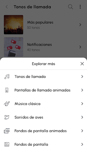 Captura de pantalla de Tonos de llamada para Android™