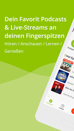 Pod Bean des Podcast-Players Screenshot