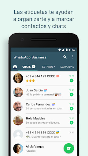 Captura de pantalla de WhatsApp Business