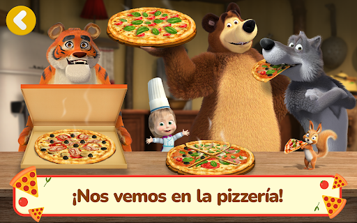 Captura de pantalla de Masha y el Oso Juegos de Pizza