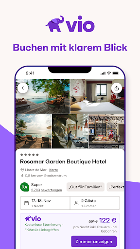 Vio: Hotel- & Reiseangebote Screenshot