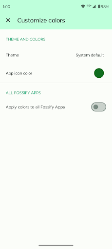Captura de pantalla de Fossify Thank You
