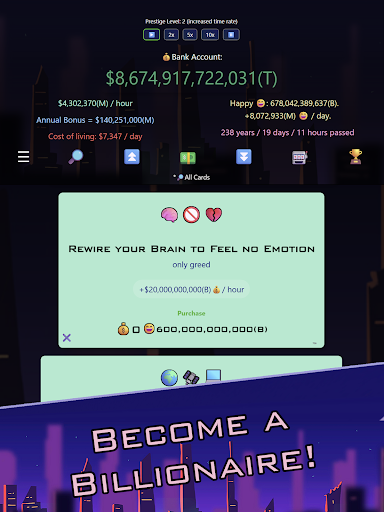Captura de pantalla de Idle Trillionaire: Money Game