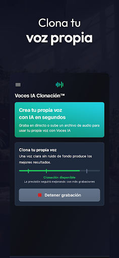 Captura de pantalla de Voices AI: Cambiador de Voz