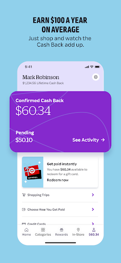 Captura de pantalla de Rakuten: Cash Back and Deals
