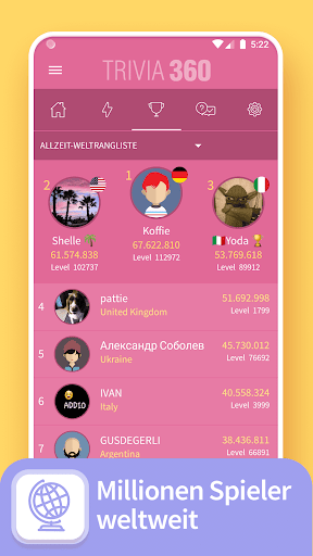 TRIVIA 360: Wissensquiz Screenshot