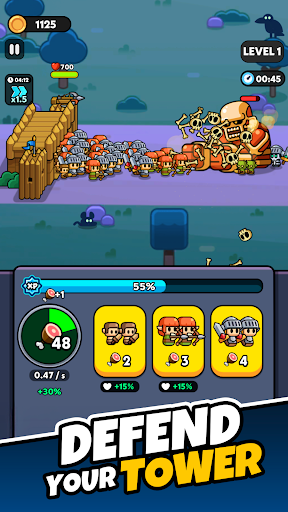 Captura de pantalla de Tiny Warriors Rush: Idle TD