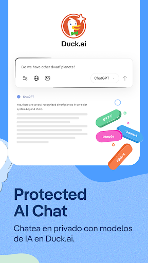 Captura de pantalla de DuckDuckGo & Duck.ai